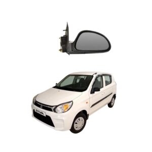 NARO Alto 800 LXI Right Side Manual ORVM | Black Side View Mirror | OEM Fit Replacement for Maruti Suzuki Alto 800 LXI | Durable ABS Housing | Easy Installation | Pack of 1